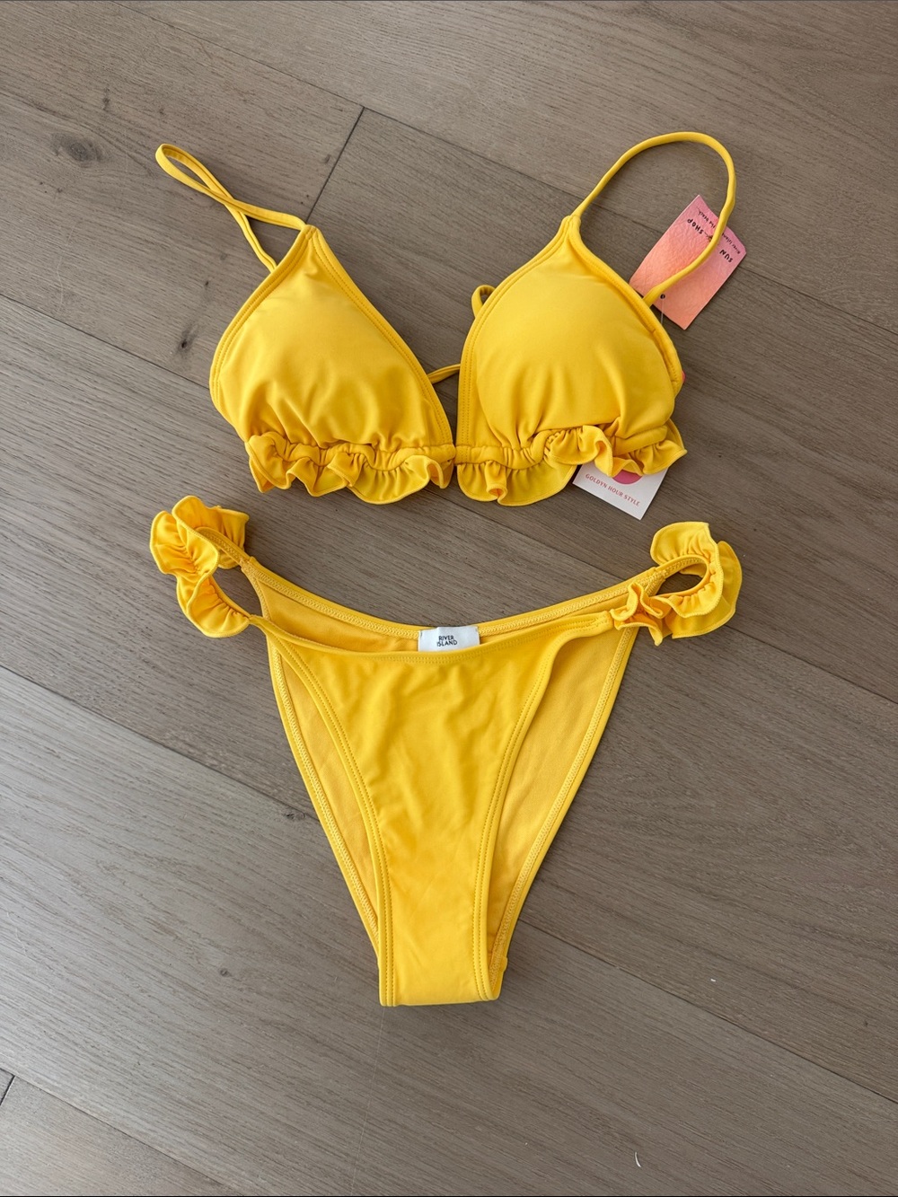 Yellow Ruffle Bikini - Picture 2 of 4